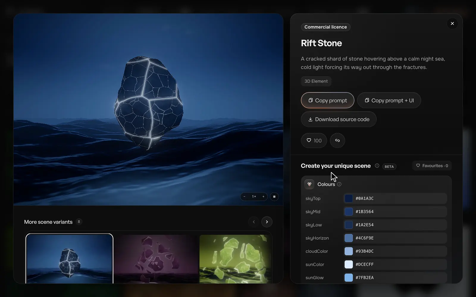 Tune a 3D scene in the browser
